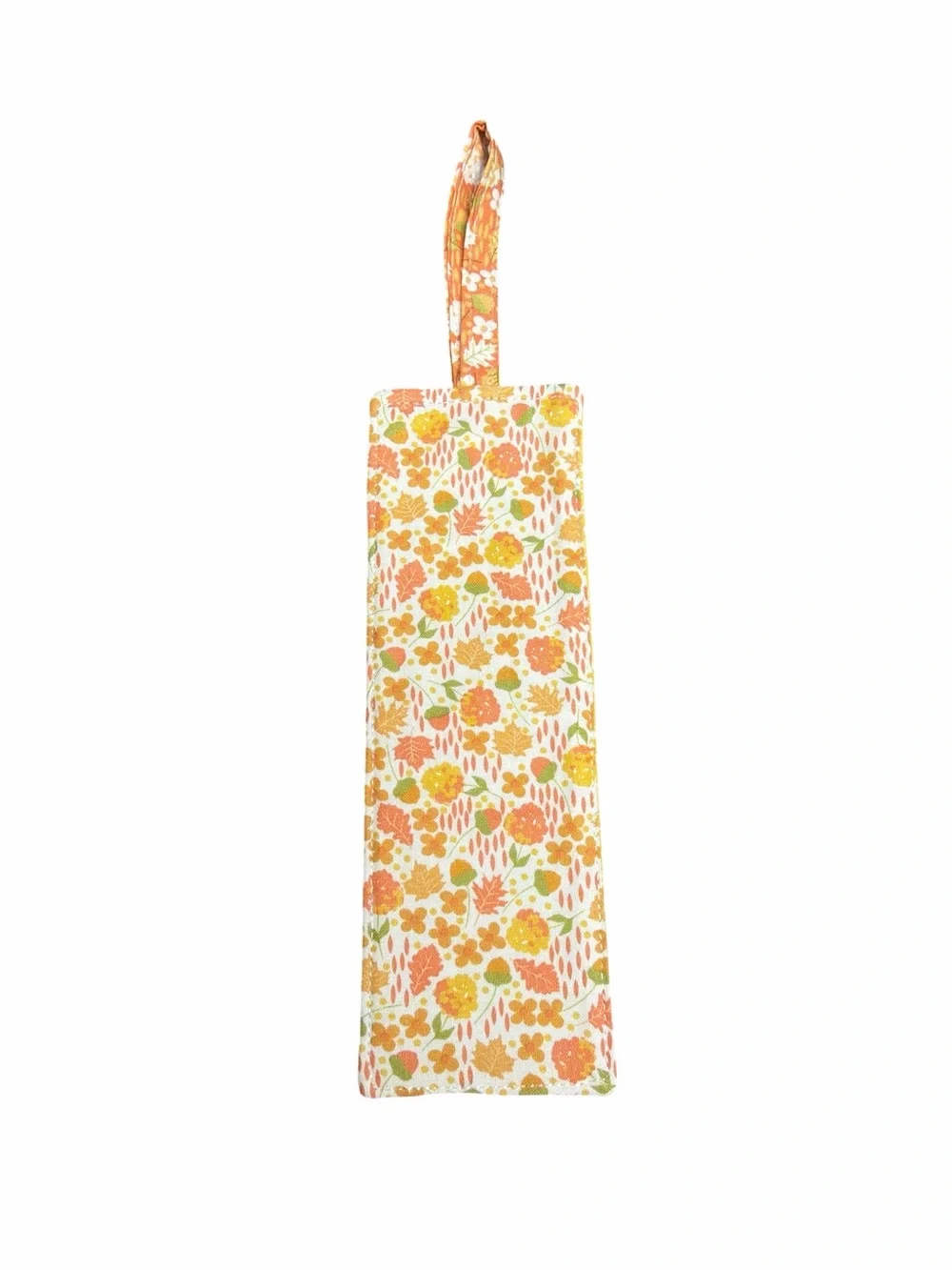 Hand Crafted Reversible Fabric Bookmark Print 7” x 2.5”